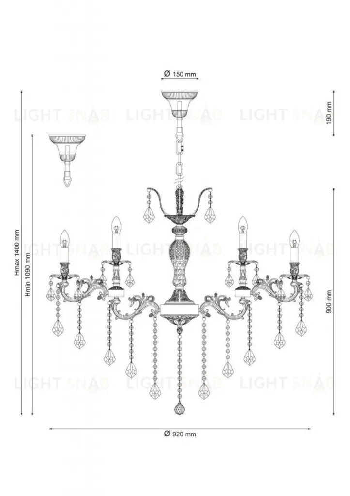 Подвесная люстра Lucia Tucci Barletta 122.12.6 Antique Barletta 122.12.6 Antique
