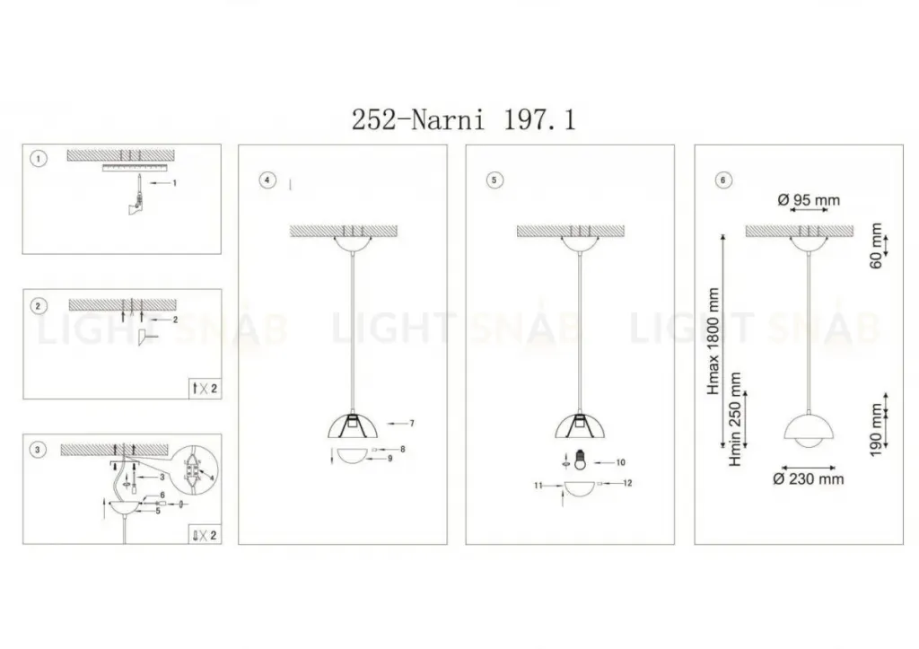 Подвесной светильник Lucia Tucci Narni 197.1 Verde Narni 197.1 Verde