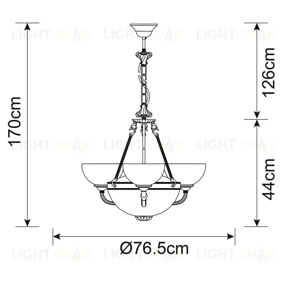 Подвесная люстра Arte Lamp Windsor White A3777LM-3-2AB A3777LM-3-2AB