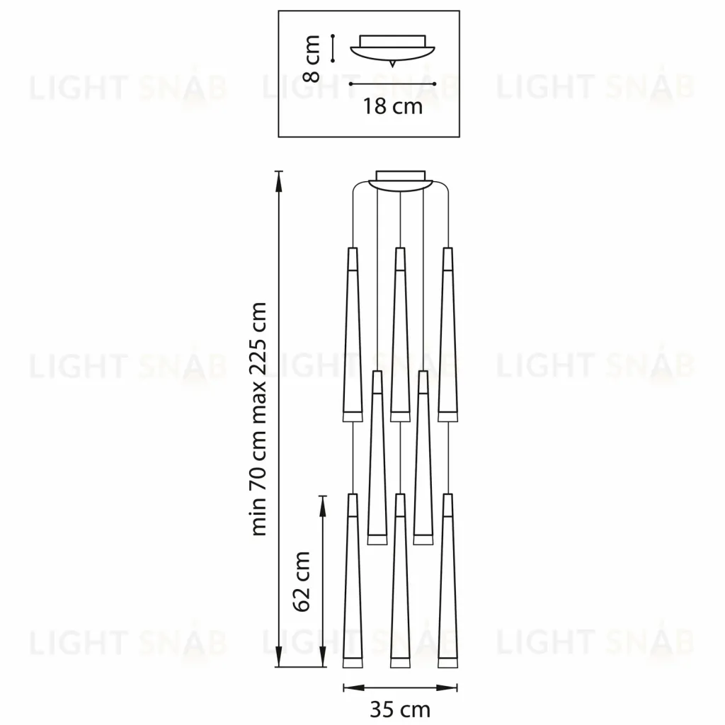 Каскадная люстра Lightstar Punto 807084 807084