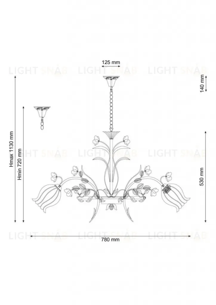 Подвесная люстра Lucia Tucci Fiori Di Rose 106.8 Fiori Di Rose 106.8