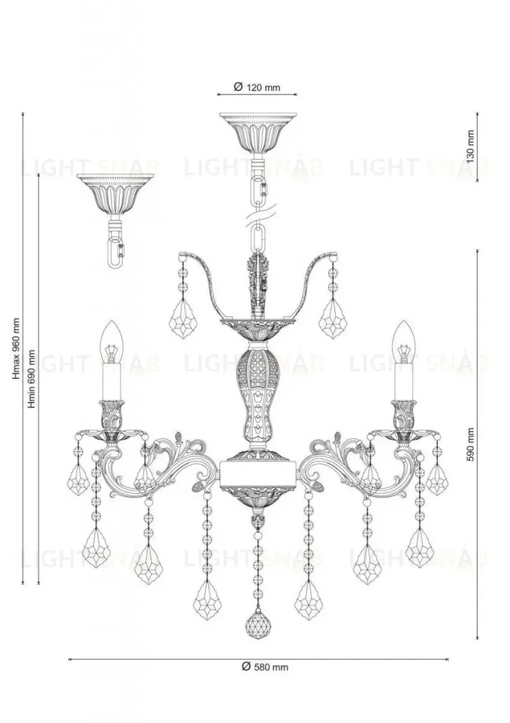 Подвесная люстра Lucia Tucci Barletta 122.6 Coffe Gold Barletta 122.6 Coffe Gold