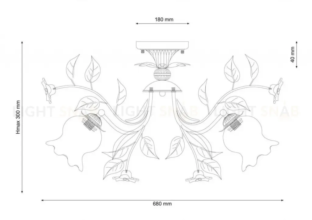 Потолочная люстра Lucia Tucci Fiori Di Rose 114.6 Fiori Di Rose 114.6