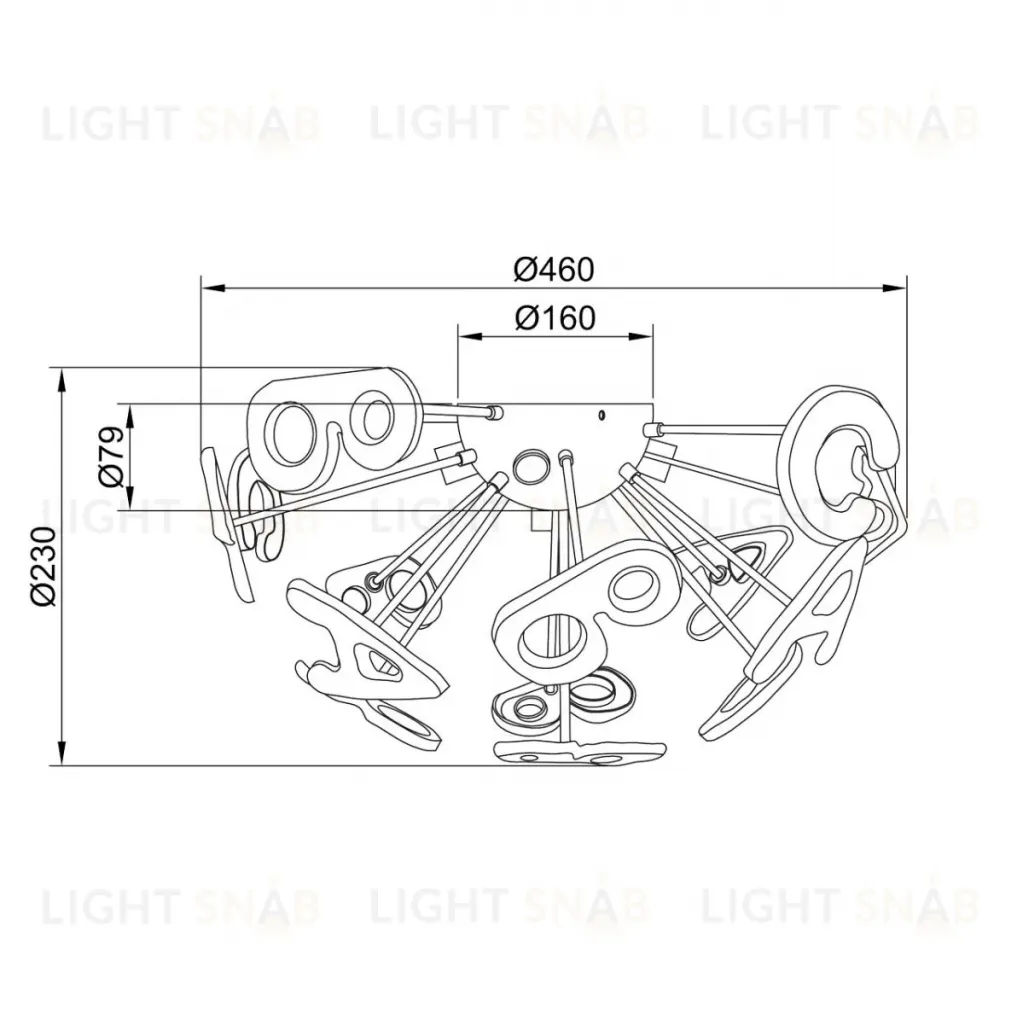 Потолочная люстра MW-Light Улыбка 365013705 365013705