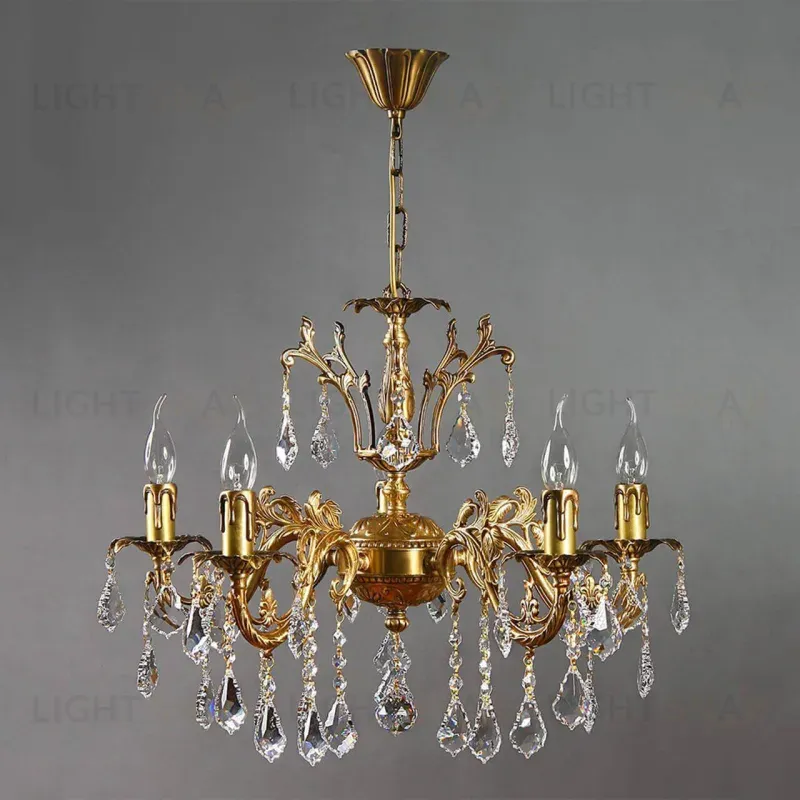 Подвесная люстра Ambiente Granada 2118/5 AB Leaf Crystal 2118/5 AB Leaf Crystal