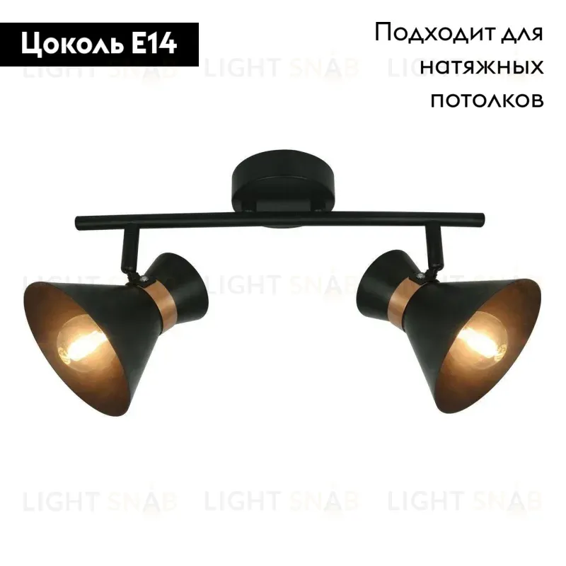Спот Arte Lamp Baltimore A1406AP-2BK A1406AP-2BK