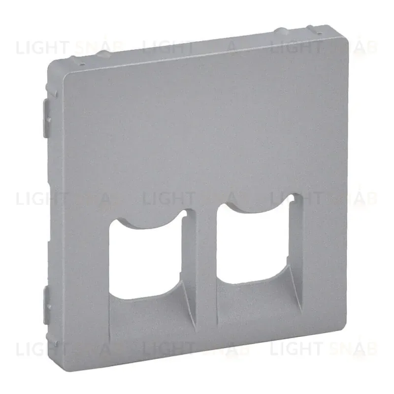 Лицевая панель Legrand Valena Life розетки телефонной RJ-11/Ethernet RJ-45 алюминий 755422 755422