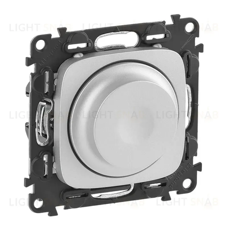 Светорегулятор Legrand Valena Allure поворотный без нейтрали алюминий 752960 752960