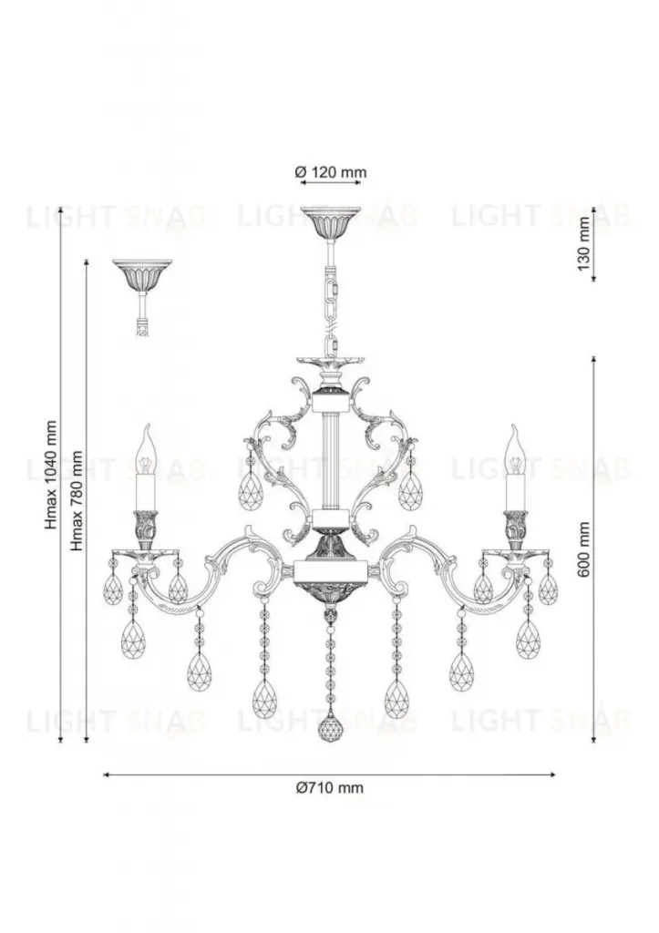 Подвесная люстра Lucia Tucci Barletta 1730.8 Antique Barletta 1730.8 Antique