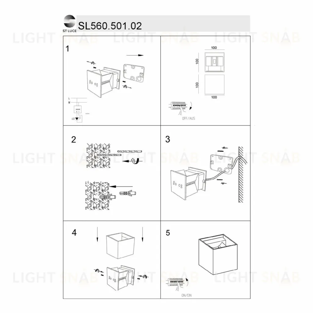 Настенный светодиодный светильник ST Luce SL560.501.02 SL560.501.02