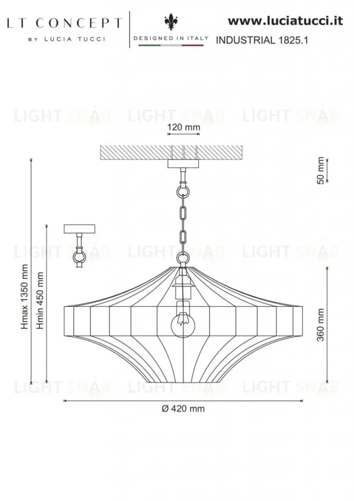 Подвесной светильник Lucia Tucci Industrial 1825.1 Industrial 1825.1