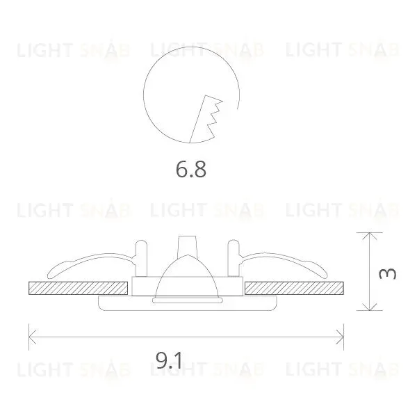 Встраиваемый светильник Arte Lamp Aqua A2024PL-1WH A2024PL-1WH
