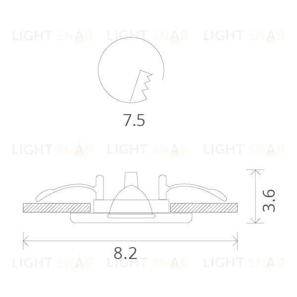 Встраиваемый светильник Arte Lamp Aqua A5440PL-1SS A5440PL-1SS