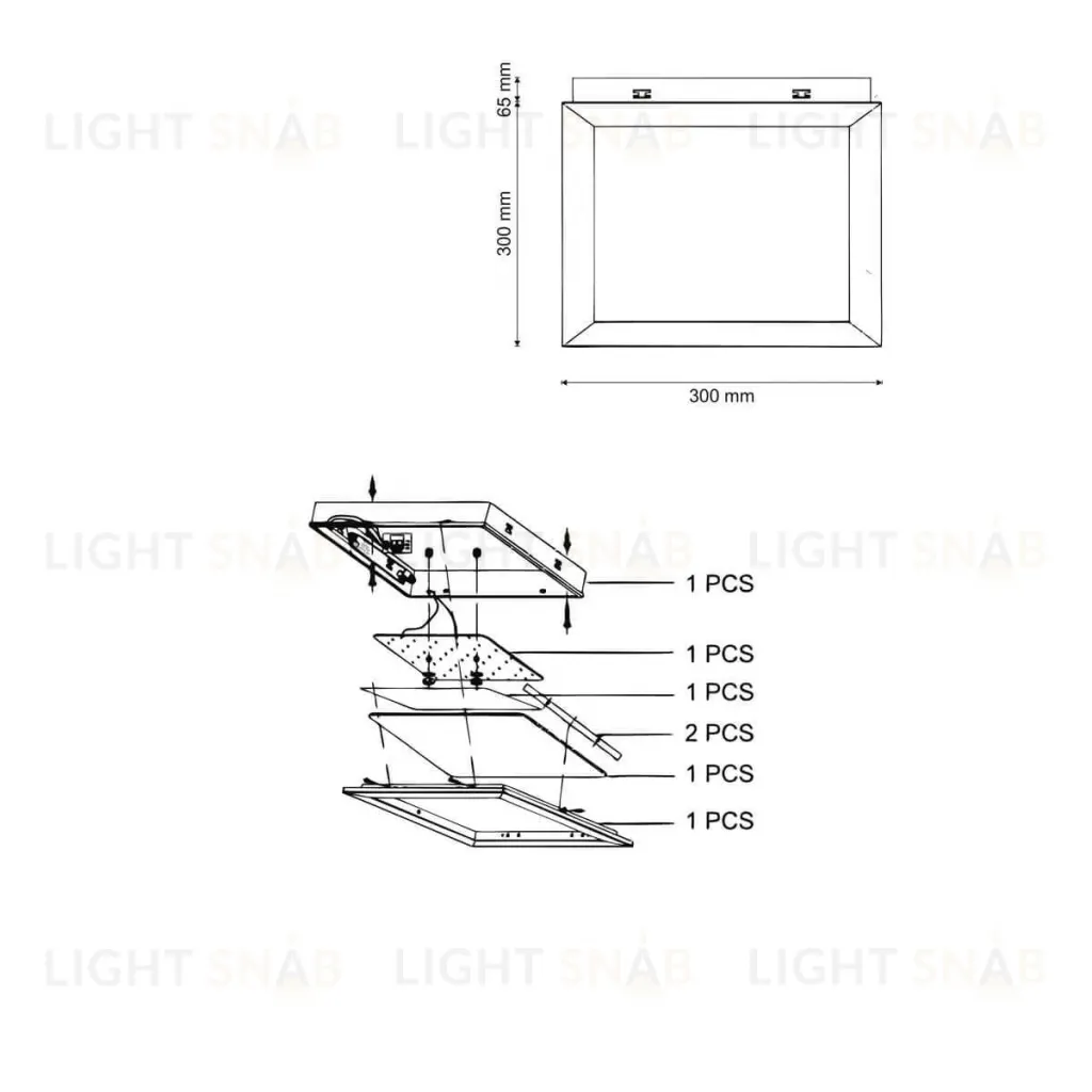 Потолочный светильник Lucia Tucci Quattro Angolo 173 LED Quattro Angolo 173 LED
