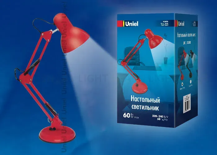 Настольная лампа (UL-00002121) Uniel TLI-221 Red E27 TLI-221 Red E27