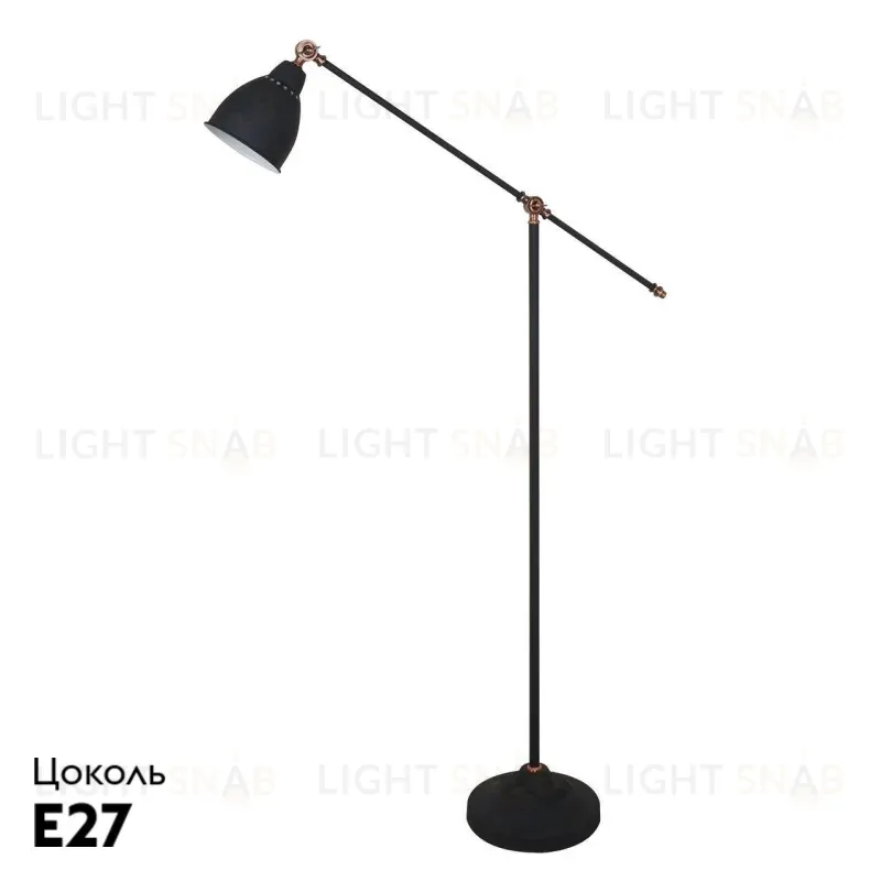 Торшер Arte Lamp Braccio A2054PN-1BK A2054PN-1BK