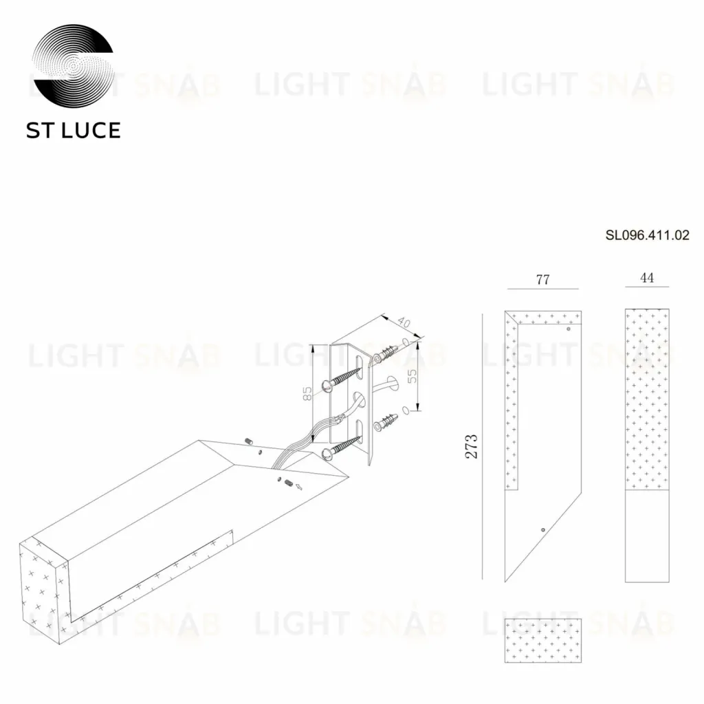 Уличный настенный светодиодный светильник ST Luce Posto SL096.411.02 SL096.411.02