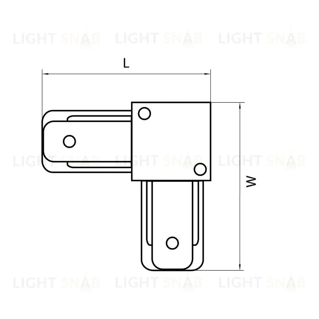 Коннектор L-образный Lightstar Barra 502126 502126