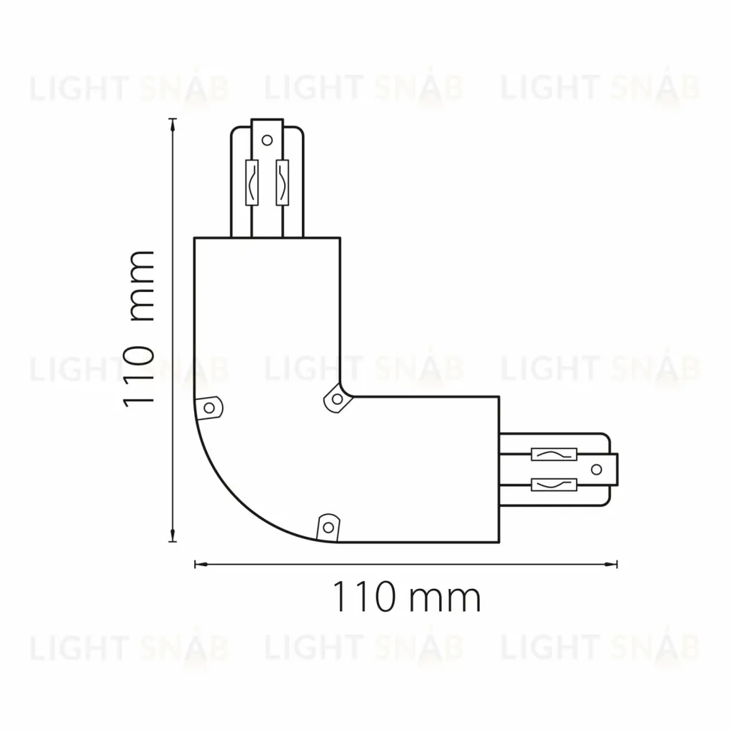 Коннектор L-образный Lightstar Barra 504127 504127
