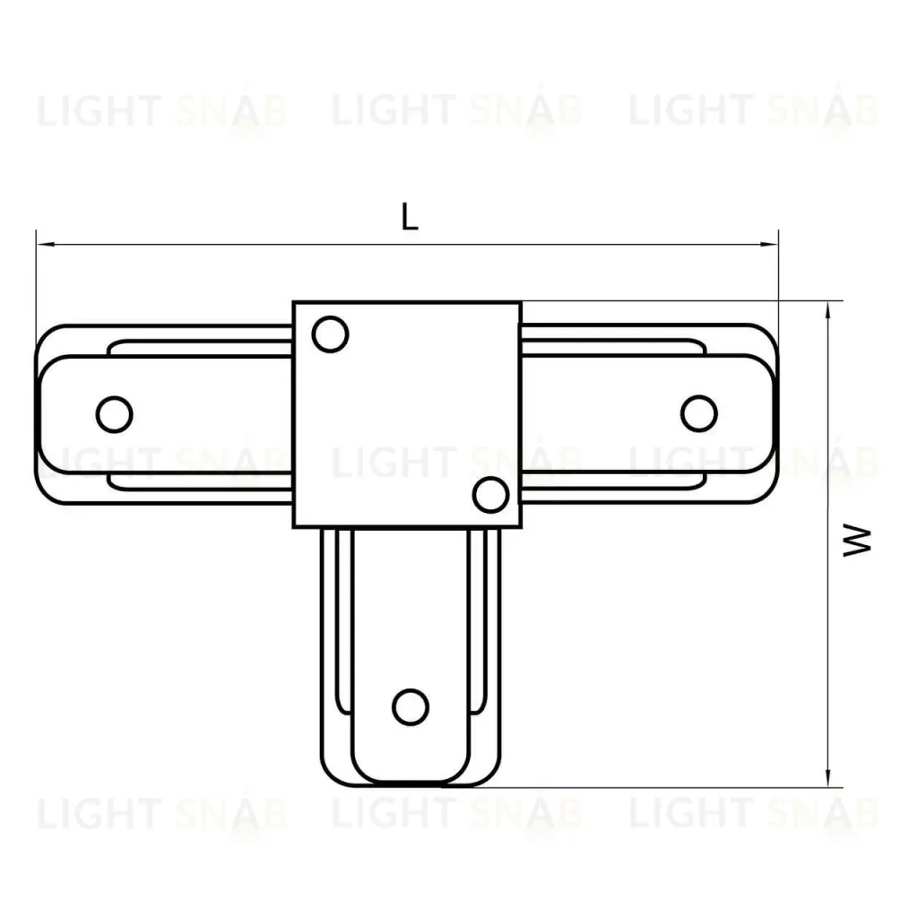 Коннектор T-образный Lightstar Barra 502139 502139