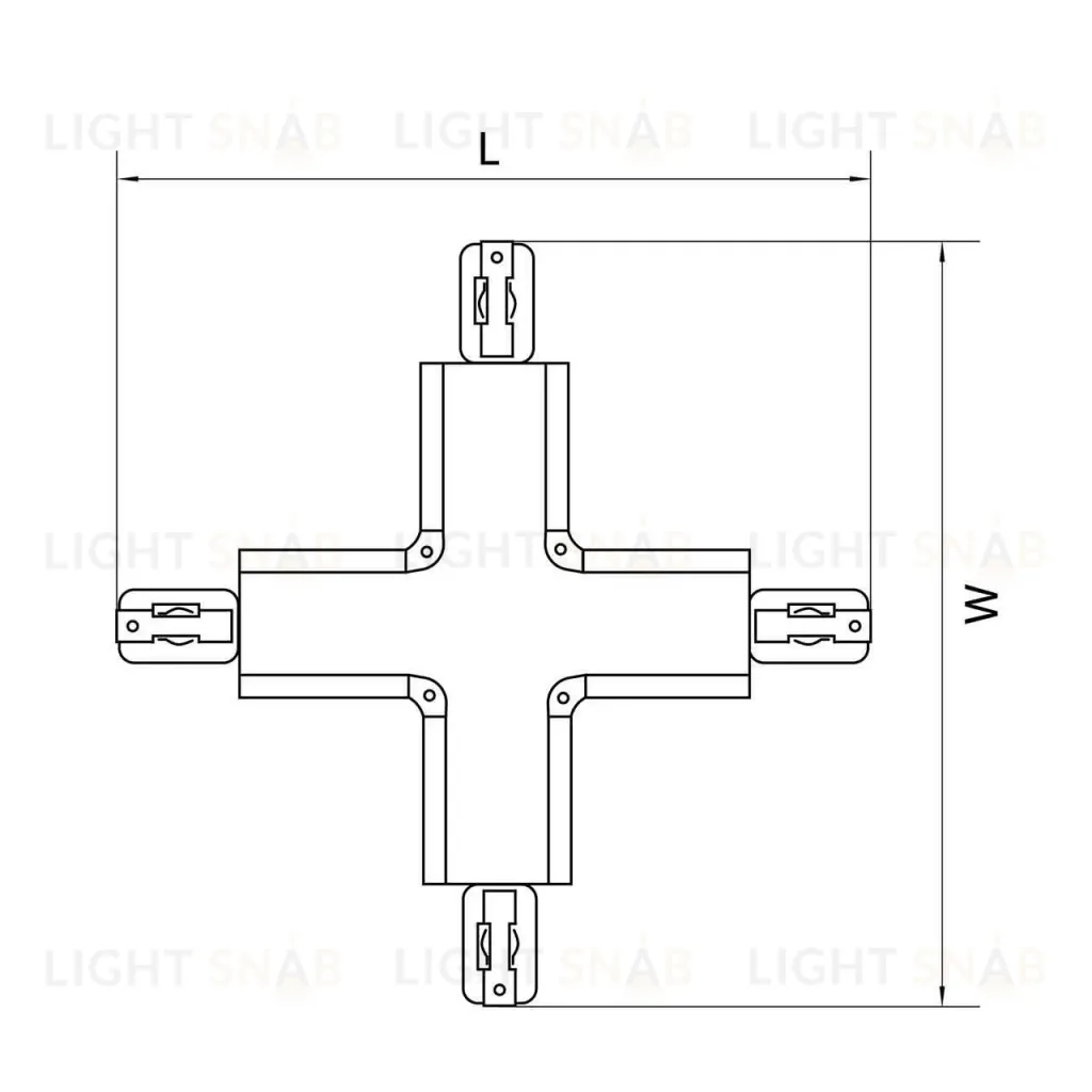 Коннектор X-образный Lightstar Barra 504149 504149