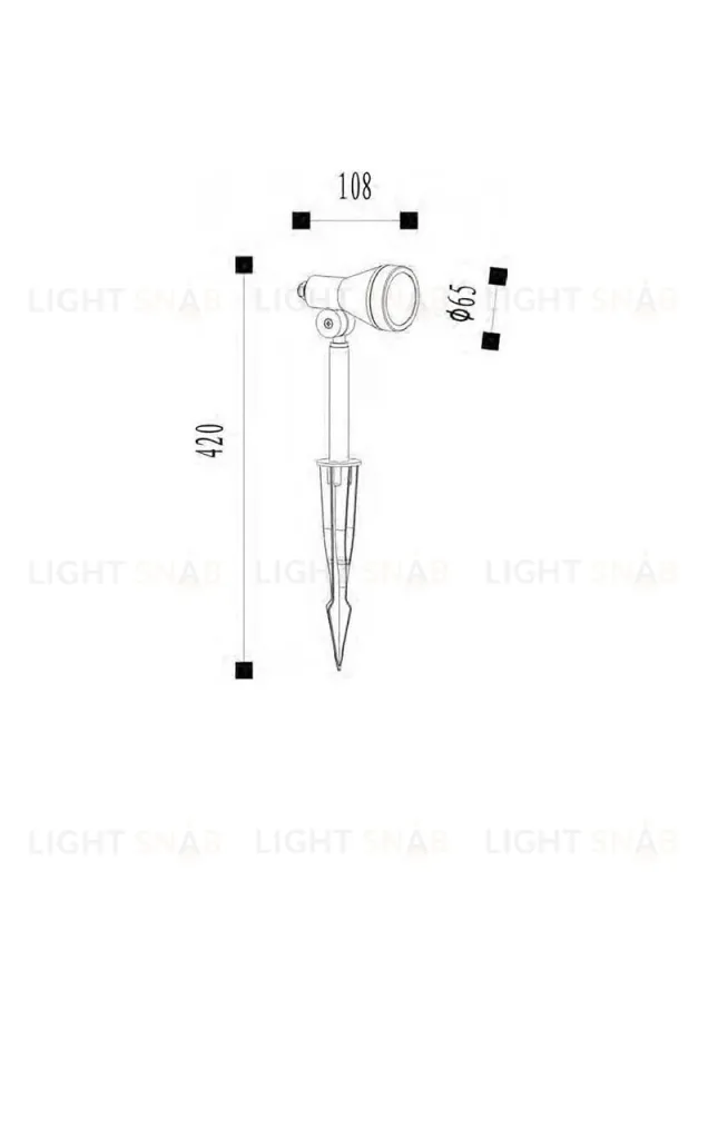 Ландшафтный светодиодный светильник Lucide Spike 27882/05/30 27882/05/30