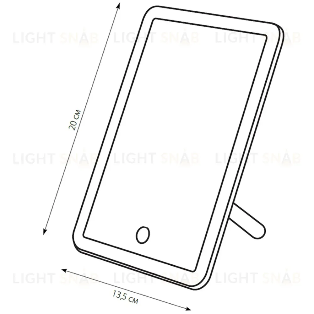 Зеркало с подсветкой (UL-00002759) Uniel TLD-591 White/LED/80Lm/6000K/Dimmer TLD-591 White/LED/80Lm/6000K/Dimmer