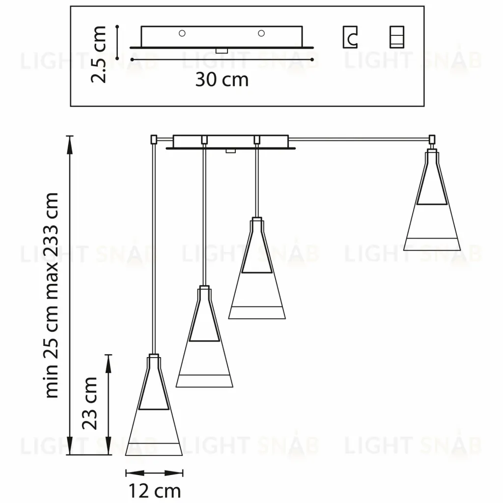 Подвесная люстра Lightstar Cone 757066 757066