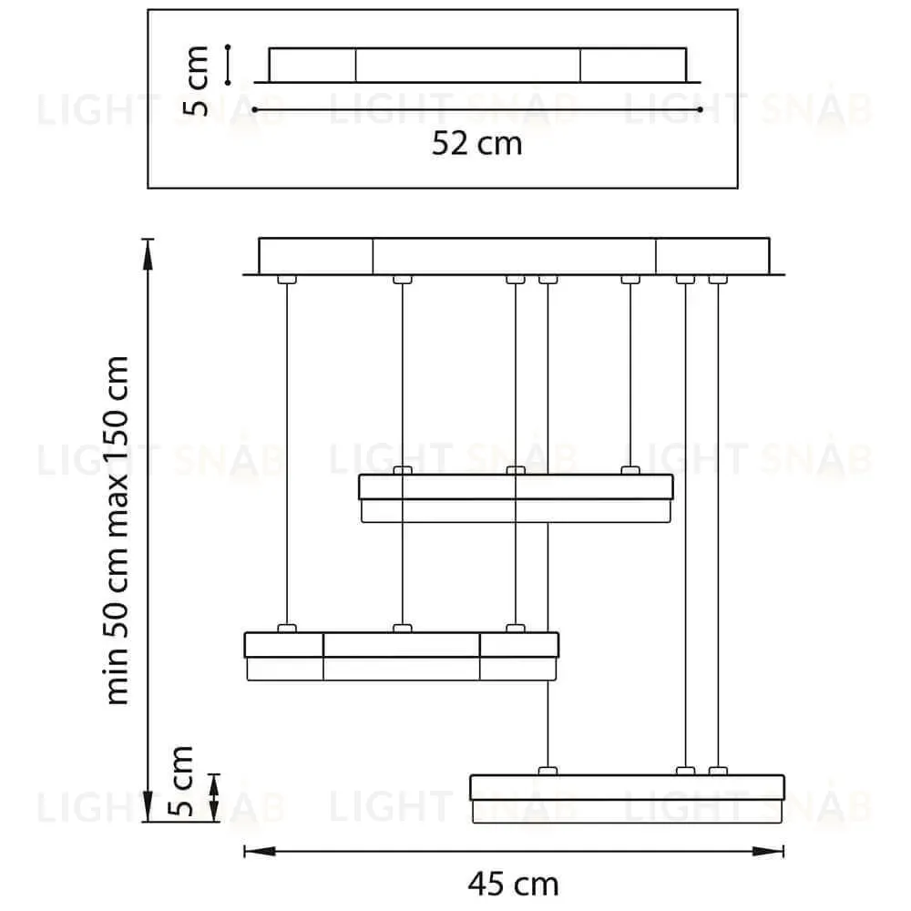 Подвесная светодиодная люстра Lightstar Unitario 763337 763337