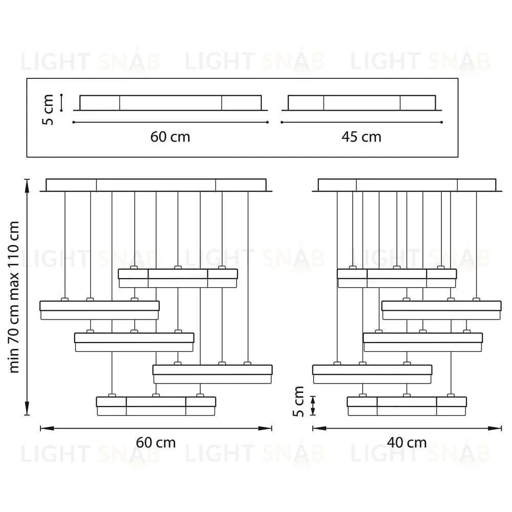 Подвесная светодиодная люстра Lightstar Unitario 763439 763439