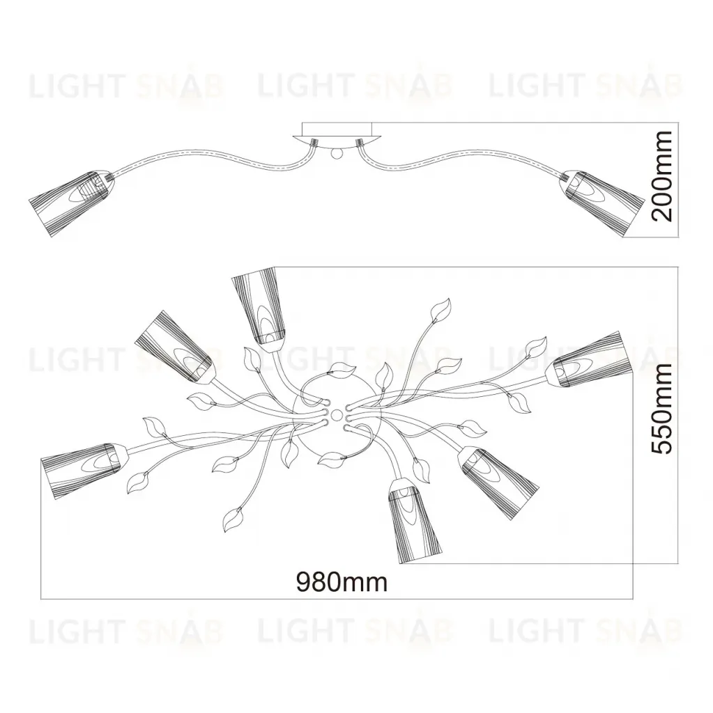 Потолочная люстра MW-Light Восторг 242015206 242015206