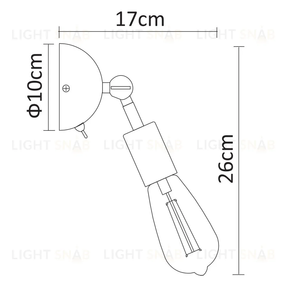 Спот Arte Lamp A9190AP-1BK A9190AP-1BK