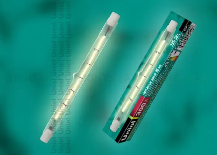 Лампа галогенная (01069) Uniel R7s 300W прозрачная J-118/300/R7s J-118/300/R7s