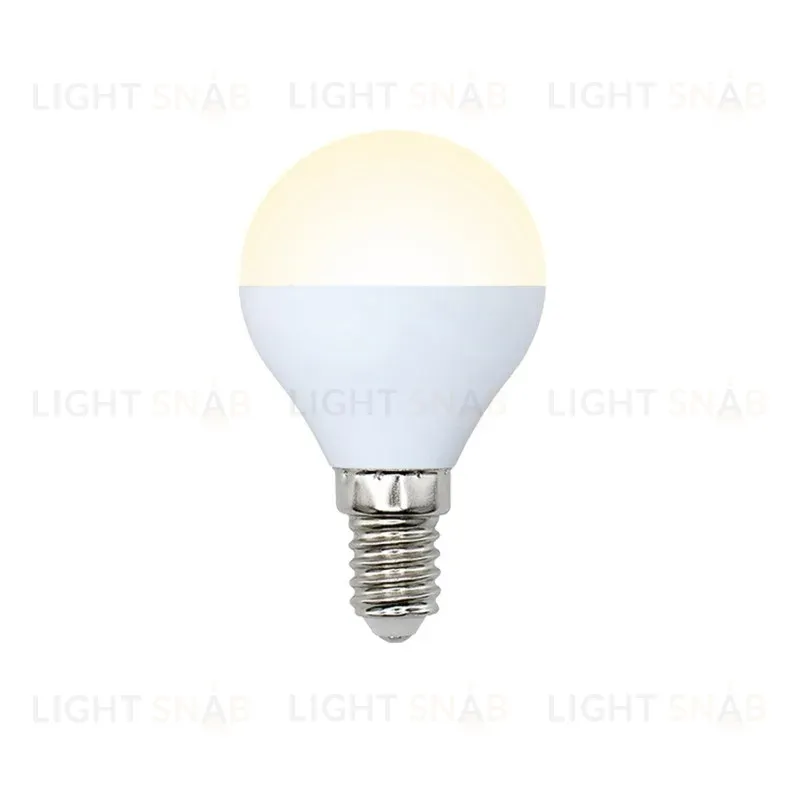 Лампа светодиодная (UL-00003826) Volpe E14 9W 3000K матовая LED-G45-9W/WW/E14/FR/NR LED-G45-9W/WW/E14/FR/NR картон