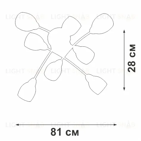 Потолочная люстра Vitaluce V4188-7/8PL V4188-7/8PL