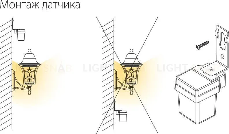 Датчик освещенности SNS-L-06 1200W IP44 Белый 4690389032011 4690389032011