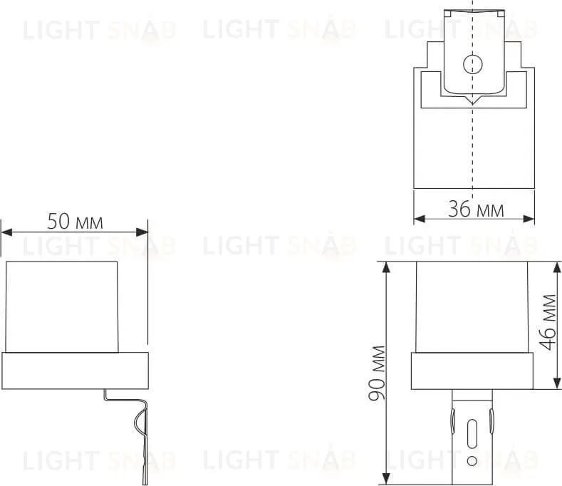 Датчик освещенности SNS-L-06 1200W IP44 Белый 4690389032011 4690389032011