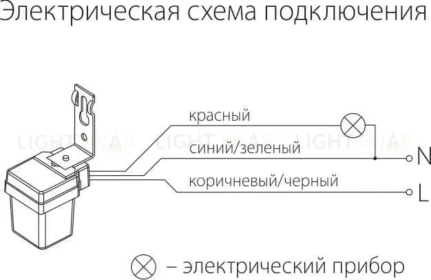 Датчик освещенности SNS-L-06 1200W IP44 Белый 4690389032011 4690389032011