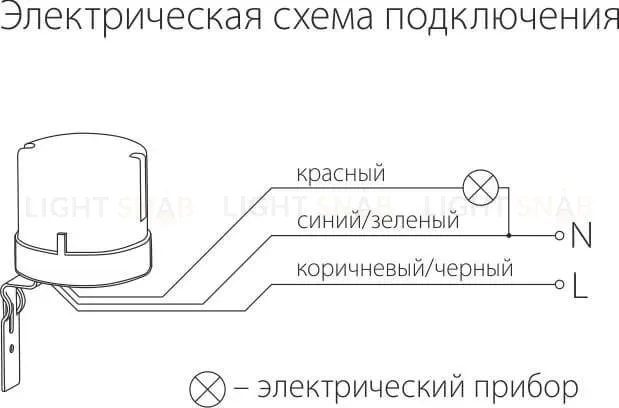 Датчик освещенности SNS-L-07 5500W IP44 Белый 4690389055430 4690389055430