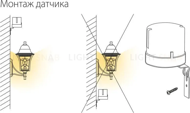 Датчик освещенности SNS-L-07 5500W IP44 Белый 4690389055430 4690389055430