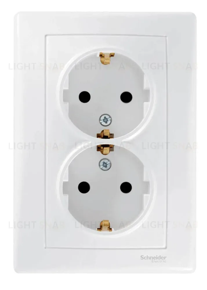 Розетка двойная Schneider Electric Sedna с/з без шторок 16A 250V SDN3000621 SDN3000621