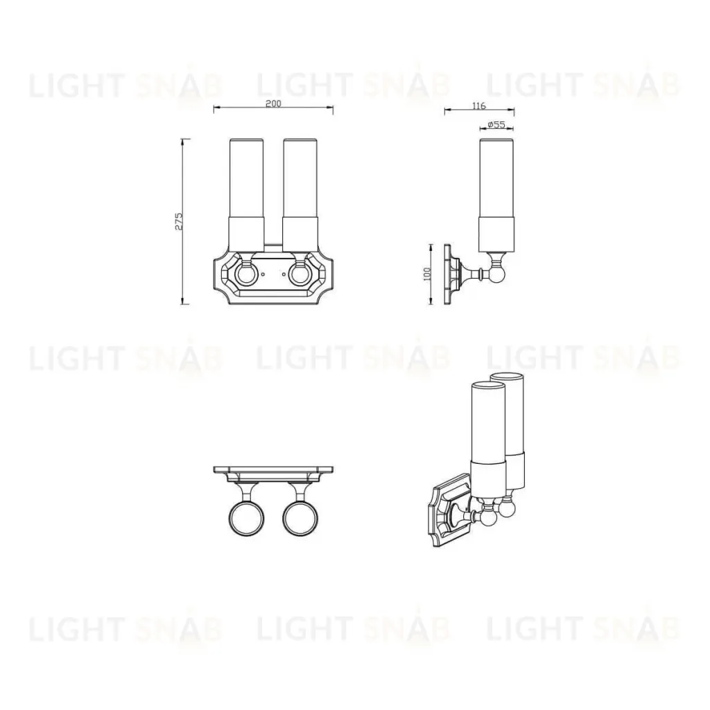 Бра Lucia Tucci Tube W5630.2 Gold Tube W5630.2 Gold