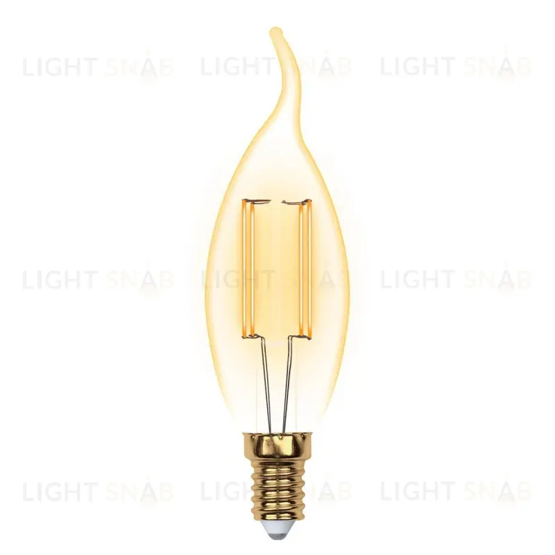 Лампа светодиодная филаментная (UL-00002397) Uniel E14 5W 2250K прозрачная LED-CW35-5W/GOLDEN/E14 GLV21GO LED-CW35-5W/GOLDEN/E14 GLV21GO