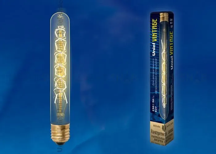Лампа накаливания (UL-00000483) Uniel E14 60W золотистая IL-V-CW35-60/GOLDEN/E14 ZW01 IL-V-CW35-60/GOLDEN/E14 ZW01