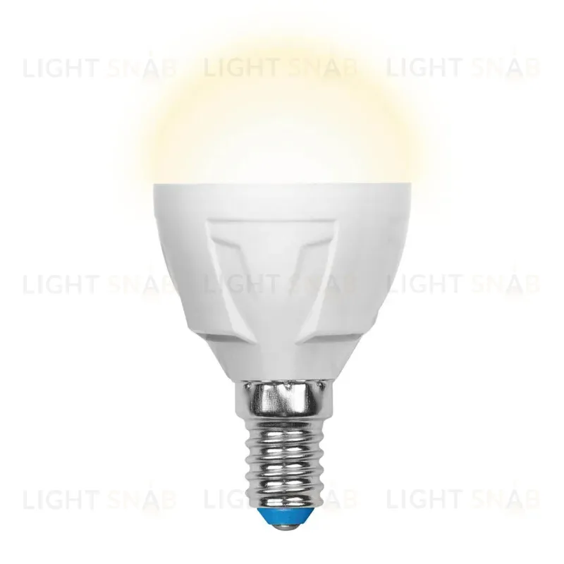 Лампа светодиодная (UL-00002419) Uniel E14 7W 3000K матовая LED-G45 7W/WW/E14/FR PLP01WH LED-G45 7W/WW/E14/FR PLP01WH картон