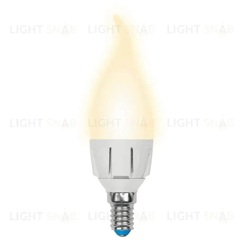 Лампа светодиодная (UL-00002416) Uniel E14 7W 3000K матовая LED-CW37 7W/WW/E14/FR PLP01WH LED-CW37 7W/WW/E14/FR PLP01WH картон