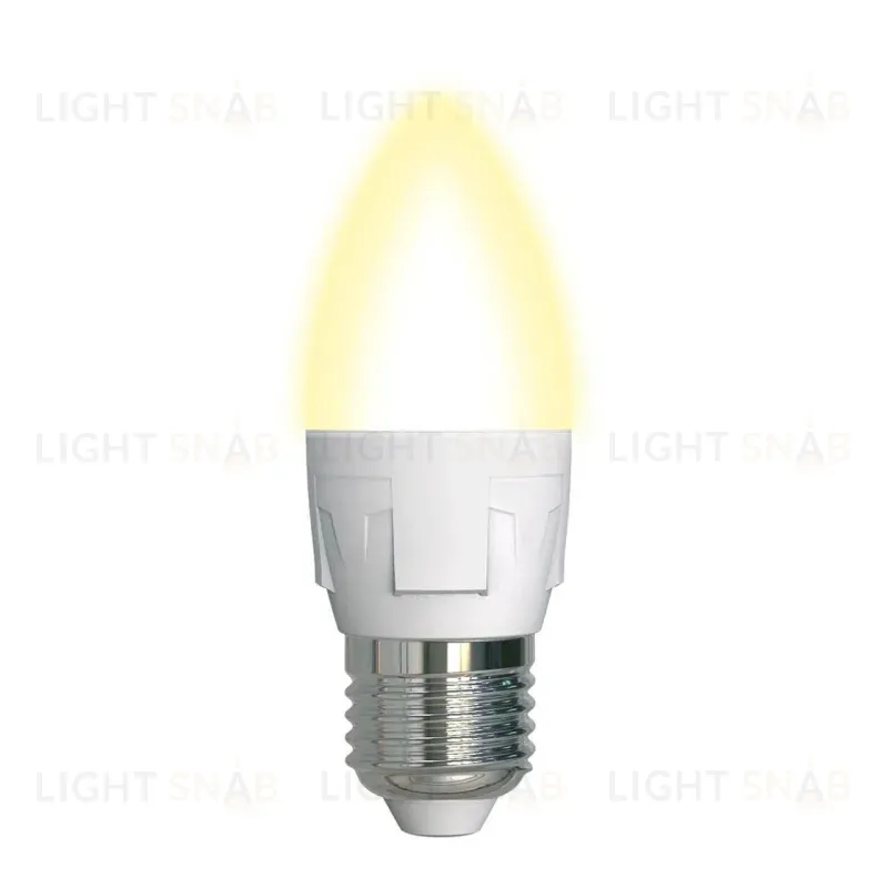 Лампа светодиодная (UL-00002414) Uniel E27 7W 3000K матовая LED-C37 7W/WW/E27/FR PLP01WH LED-C37 7W/WW/E27/FR PLP01WH картон