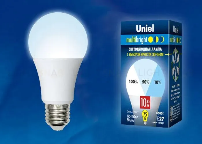 Лампа светодиодная (UL-00001813) Uniel E40 70W 4000K матовая LED-M105-70W/NW/E40/FR ALV02WH LED-M105-70W/NW/E40/FR ALV02WH картон