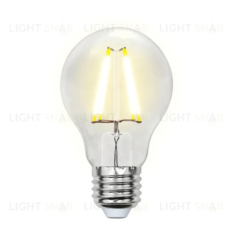 Лампа светодиодная филаментная (UL-00001372) Uniel E27 8W 4000K прозрачная LED-A60-8W/NW/E27/CL PLS02WH LED-A60-8W/NW/E27/CL PLS02WH картон