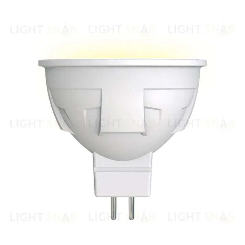 Лампа светодиодная (UL-00002424) Uniel GU5.3 6W 3000K матовая LED-JCDR 6W/WW/GU5.3/FR PLP01WH LED-JCDR 6W/WW/GU5.3/FR PLP01WH картон